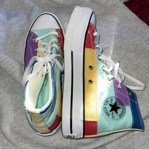 Colorblock Platform Converses